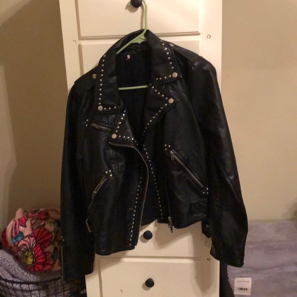 Free People leather jacket NWT